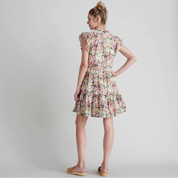 NWT: Pink Chicken Kalani Dress - Watercolor Brush - Picture 3 of 6